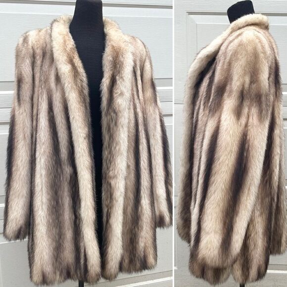 Neiman Marcus Sorbara Fitch Fur Coat - Picture 1 of 9